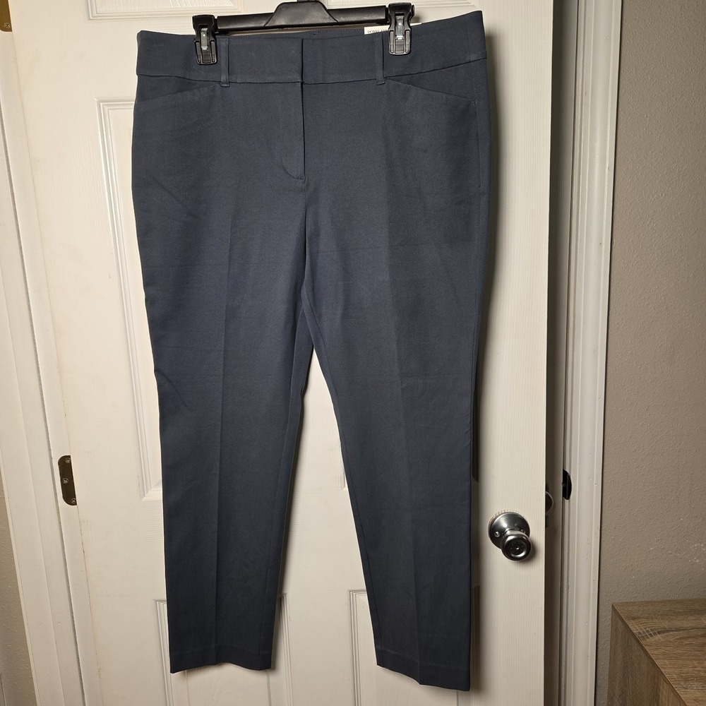 Loft Outlet sz 14 mid rise skinny ankle‎ pants NWT blue casual career classic
